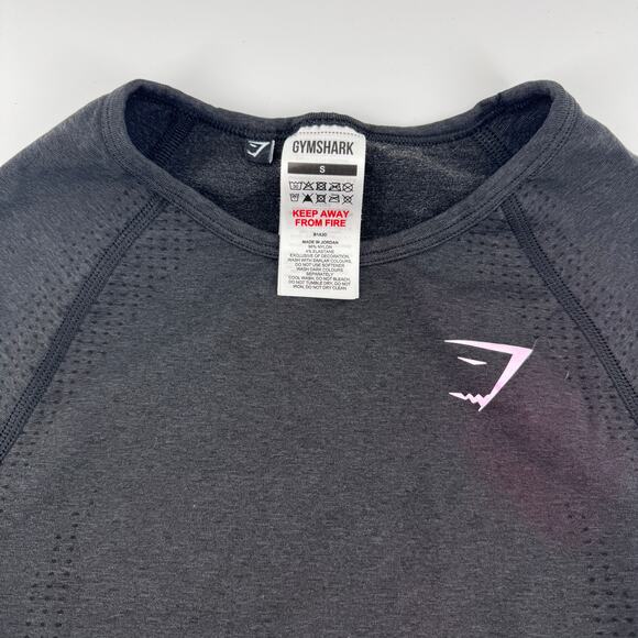 Gymshark Adapt Fleck Seamless Long-Sleeve Crop Top Size Small Athleisure Gym - Picture 2 of 7